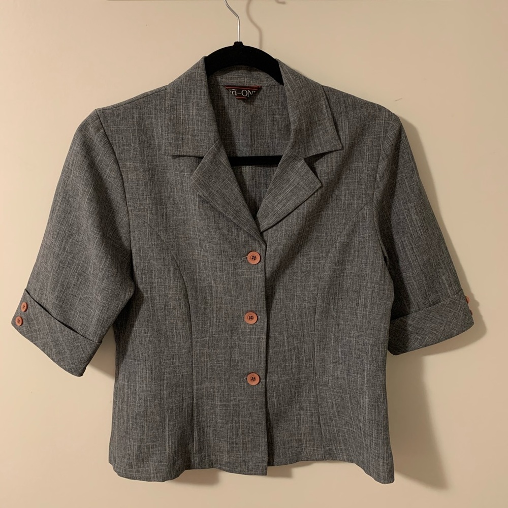 Short sleeve button down blouse